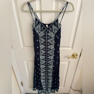 Aeropostale Dark Blue Geometric Maxi Dress
